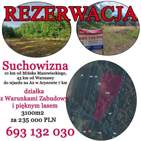 Działka Sprzedaż Suchowizna 1