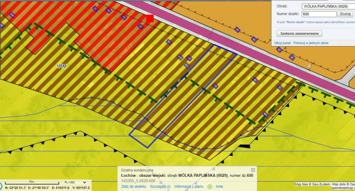 Działka Sprzedaż Wólka Paplińska 11