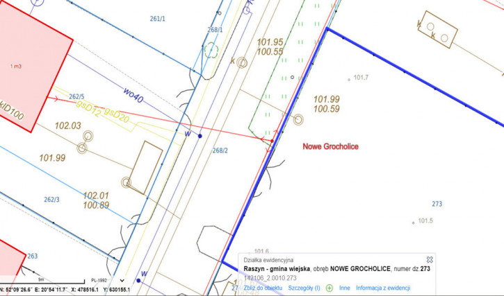 Działka Sprzedaż Nowe Grocholice Partyzantów 7